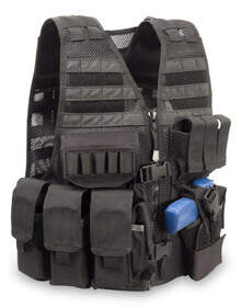 Elite Survival MVP modular right hand pistol vest, the "Commandant", black.